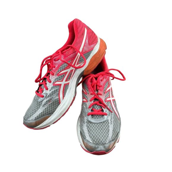 Asics Shoes - ASICS Women's Gel Flux 4 Grey Pink Running Shoes T764N Size 10